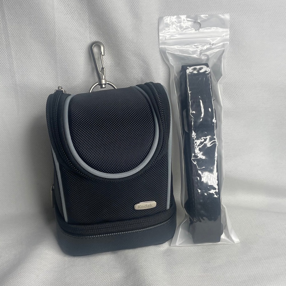 Kodak Graphite Black Small Camera Lens Bag 1348762 KCL-4 Carabiner Clip Pouch